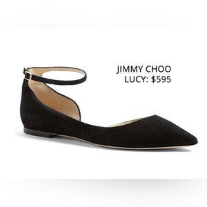 Jimmy Choo Navy Suede Lucy Flats Size EU 40 US 8,5/9
